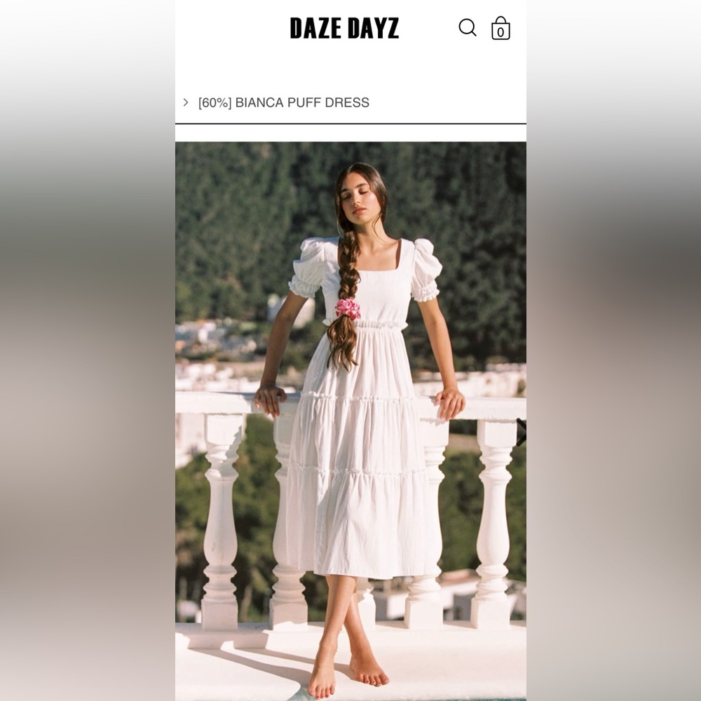 Daze Dayz , small , white , midi summer dress